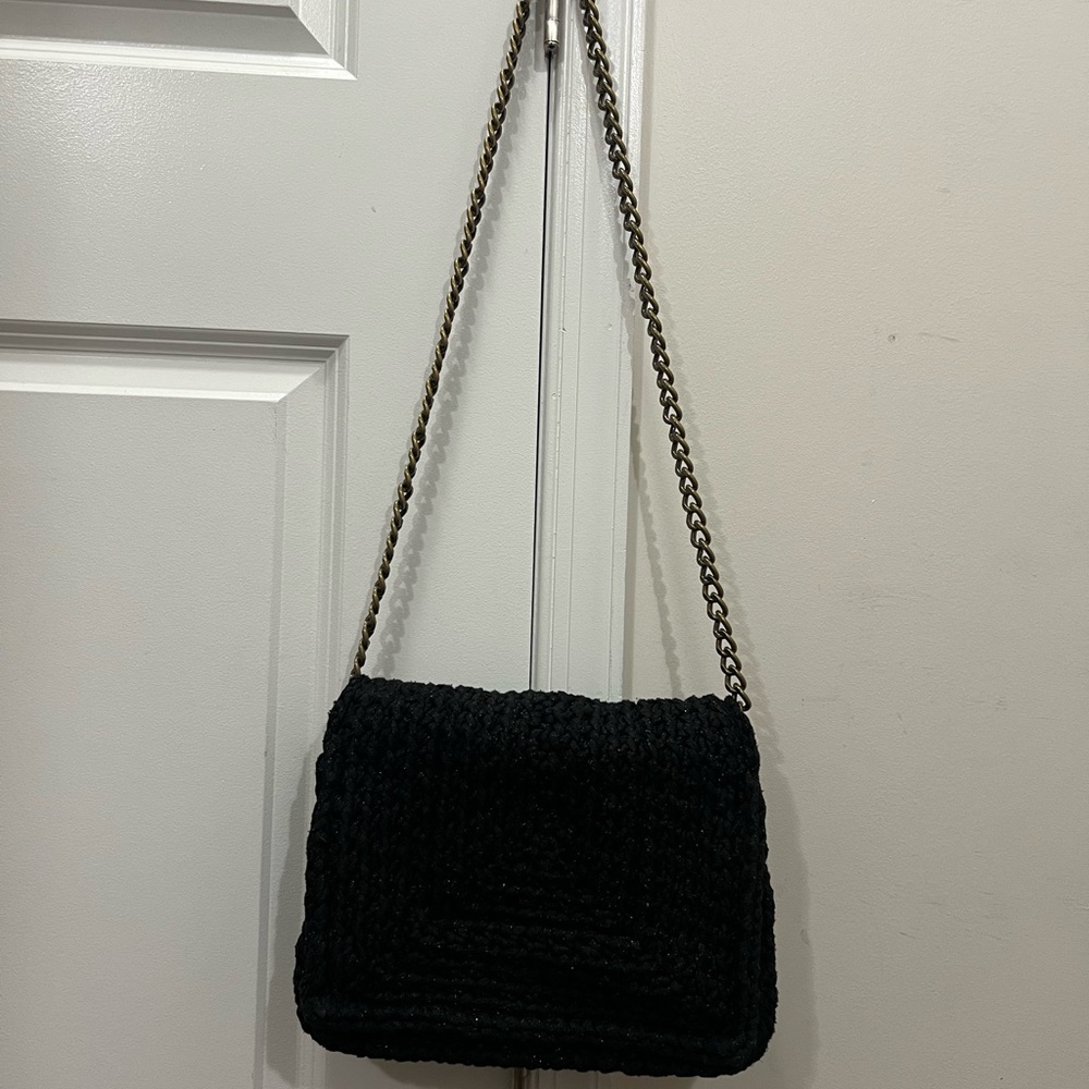 Kooreloo Black Crochet Flap Crossbody Bag $395 - Picture 5 of 10
